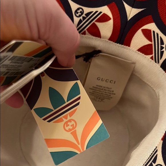 Gucci and Adidas Collab Red and Blue Wide-Brim Hat Size med main image 7